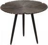 Clayre & Eef Bijzettafel Ø 40x31 cm Bruin Aluminium Rond Side table online kopen