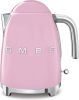 SMEG KLF03PKEU retro 50&apos, s style waterkoker, roze online kopen