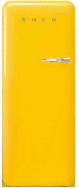 openbaring havik Oceaan SMEG FAB28LYW3 koelkast met diepvriesvak in de kleur geel met naar  linksdraaiende draaiende deuren - Koelkastwebshop.nl