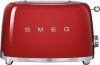 SMEG TSF01RDEU 50&apos, s style broodrooster 2X2 geschikt voor twee sneetjes brood, Rood online kopen