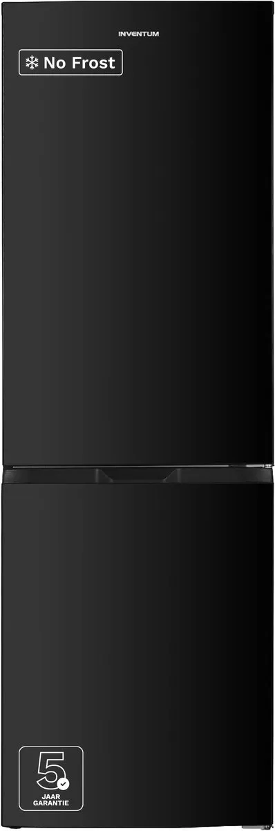 Inventum KV1840B No Frost energiezuinige koel-vriescombinatie - 184 cm hoog - 327 liter - Superkoelen - Supervriezen - Energielabel C - Vrijstaand - Zwart