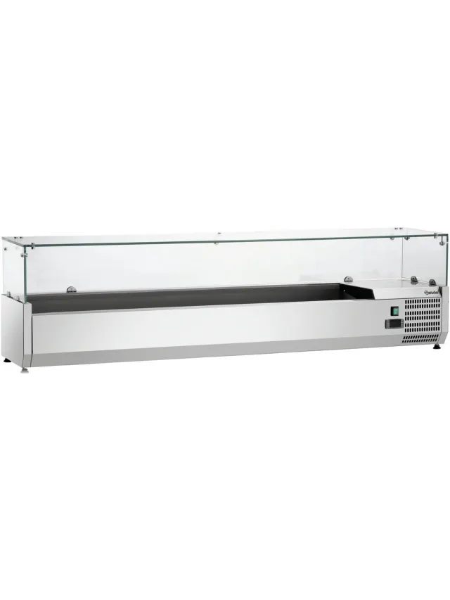 Bartscher Opzetkoelvitrine GL4-1801 - 8x1/4 GN - 0°C tot 10°C - 1800x335x459mm rvs