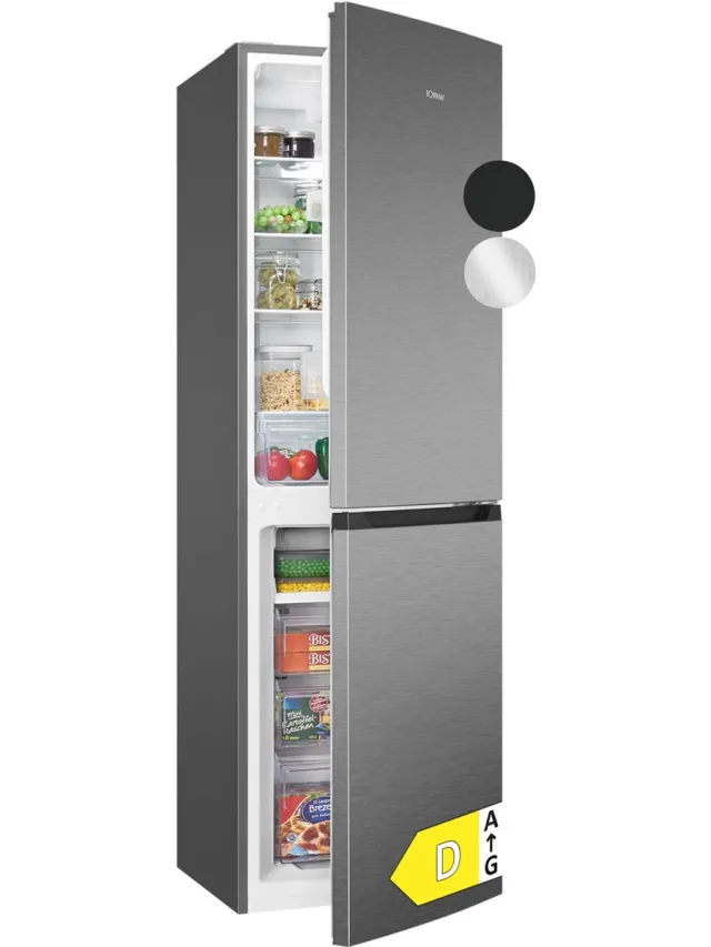 Bomann KG 7360 – No-Frost Koel- vriescombinatie – 247 Liter – 181 cm hoog – Energieklasse D – Inox Look zilver