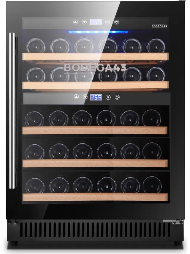 BODEGA43 40F - Wijnklimaatkast - Inbouw of Vrijstaand - 40 flessen zwart