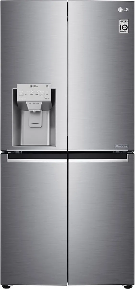 LG GML844PZKZ Amerikaanse koelkast met DoorCooling+™ - Smal design - 506L inhoud - Water- & ijsdispenser - Total No Frost - Inverter Linear Compressor Zilver