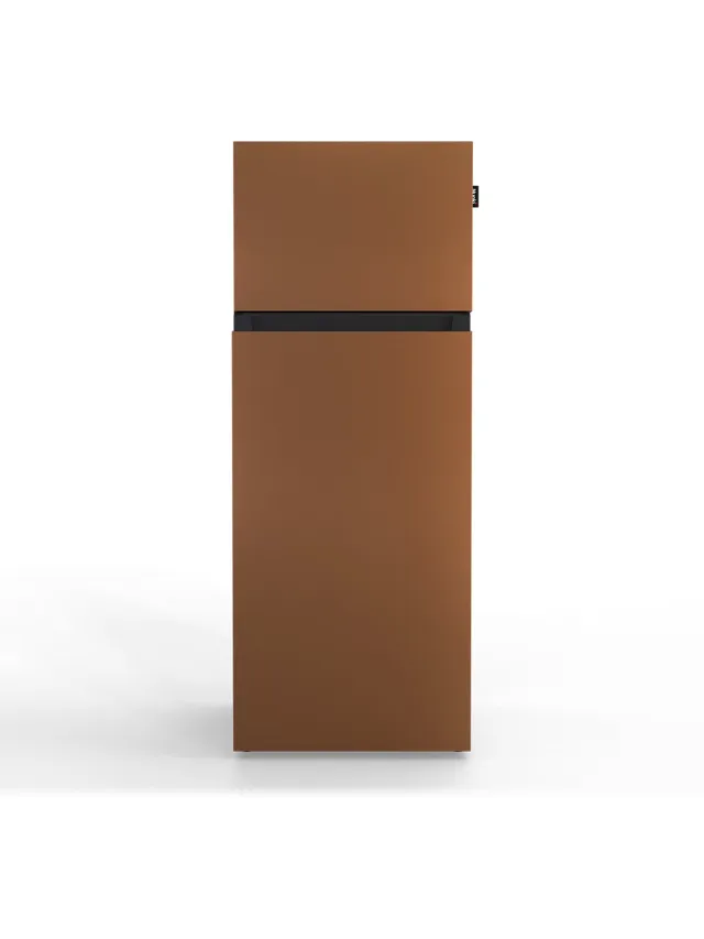 Nunki MEDIUM-ABRO / Brown Design Koel-vriescombinatie - 206L - E-label - Volledig in kleur Bruin