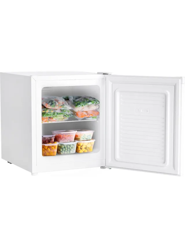 KitchenBrothers Mini Vriezer - 33L - Kleine Diepvrieskast - Diepvriezer - Vrijstaand - Compact - Wit
