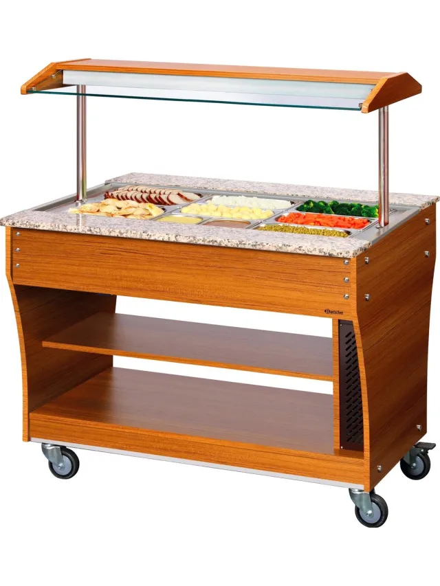 Bartscher Buffetwagen, warm, 3x 1/1GN | 125614 rvs