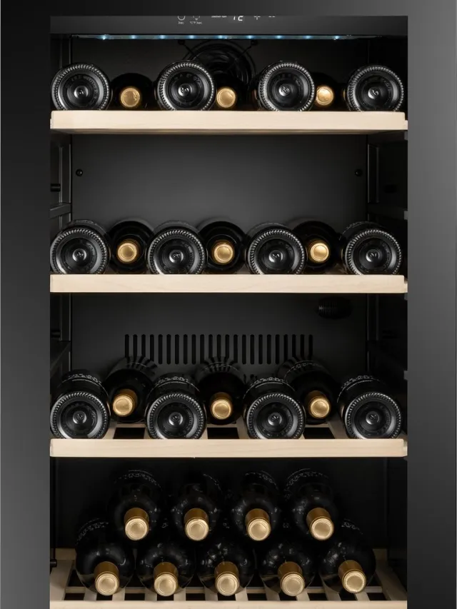 La Réserve RWC159FN1- Wijnkoelkast 59 Flessen – 1 Zone – Vrijstaand – Stil 38 dB – LED Display – Houten Leggers – Zwarte Glazen Deur Zwart 1 zone 59 Flessen