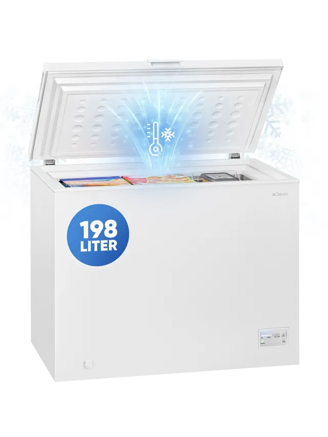 Bomann GT 7356 Wit - Vrieskist - 198 Liter - 4 Sterren - LED Verlichting