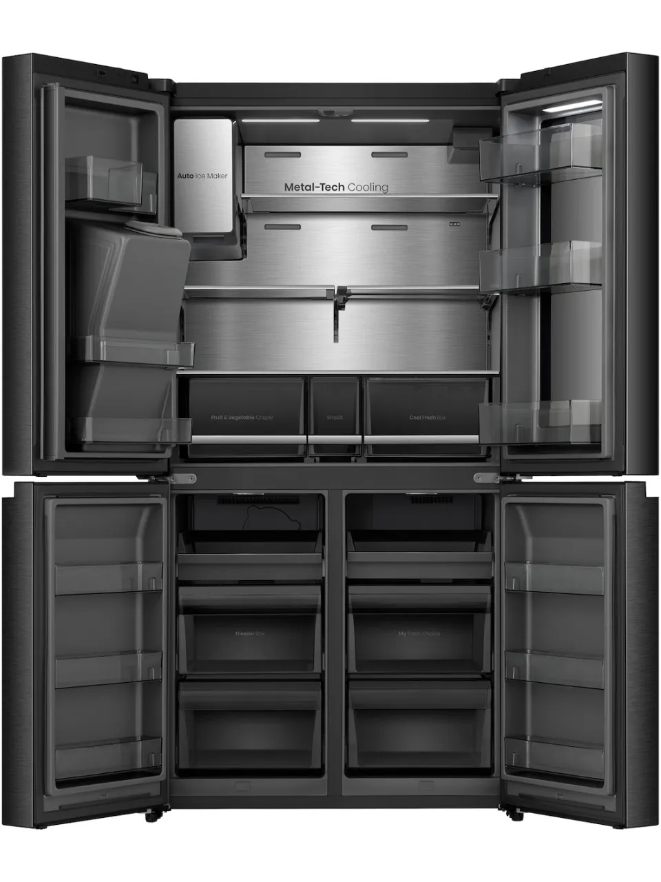 Hisense RQ600P7SKE Amerikaanse koelkast Zwart, foto 2