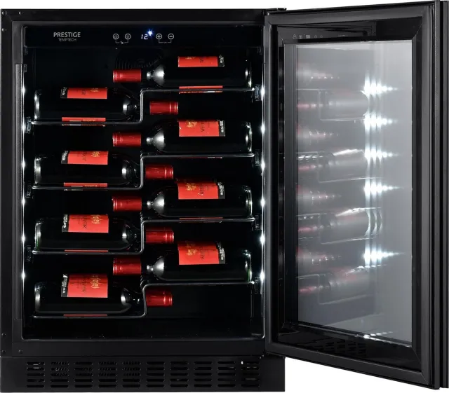 Temptech Prestige PRESPROX60SRB - wijnkoelkast - 40 flessen Zwart