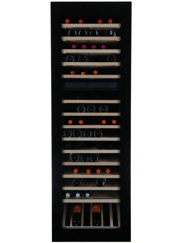 Vinata Premium Wijnklimaatkast Breithorn Inbouw - Zwart - 101 flessen - 177.1 x 59.2x 56.3 cm - Glazen deur