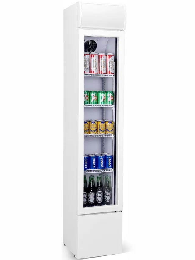 Combisteel Drankenkoeling - Smal Model - 105L - Wit - +2°C/+10°C - Statisch + Ventilator - 360x422x1880mm - Horeca Koelkast