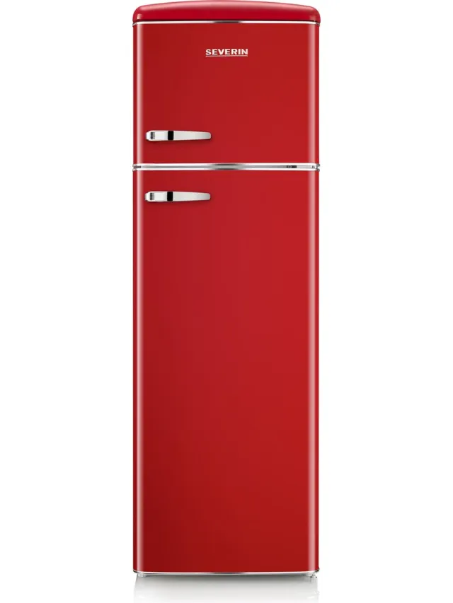 Severin RKG 8983 - Retro Koelvries combinatie - Rood - Energieklasse D