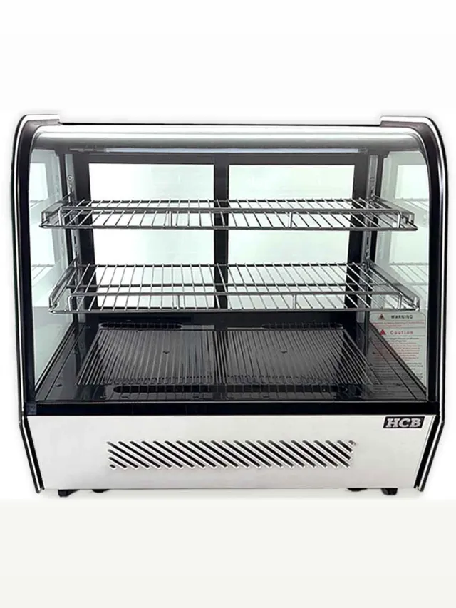 HCB Professionele Horeca Luxe koelvitrine - 120 liter - 230V - RVS / INOX Gebaksvitrine - 57x70x68.5 cm (DxBxH) - 66 kg - 3545 Zwart