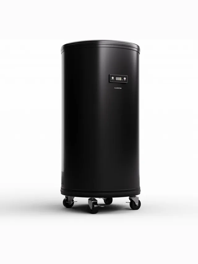 Klarstein Wijnkoeler Mr Barbot koelkast met LED-display, roestvrijstalen koelkast voor binnen en buiten, drankkoelkast, wijnkoelkast, 75 liter koelkast met 360° zicht, 0-16°C - 46 cm - voor Bar - Temperatuurregeling - Wijnklimaatkast Zwart
