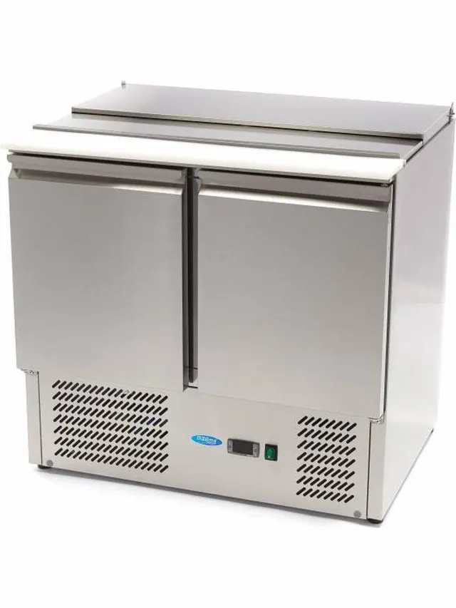 Maxima Saladette - 257 L - 90 cm - 2 Deuren Stainless Steel