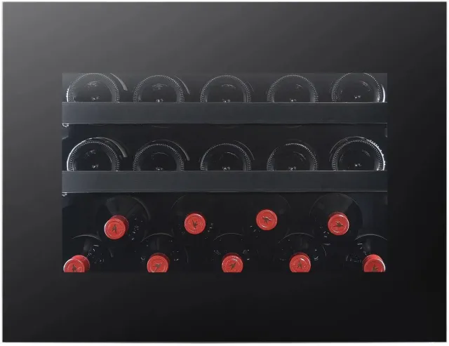 Nestor M NWXE119FN1 - Inbouw Wijnkoelkast - Push2Open - Nismaat 45 cm H - 19 Flessen - 1 zone - 3 kleuren LED Zwart