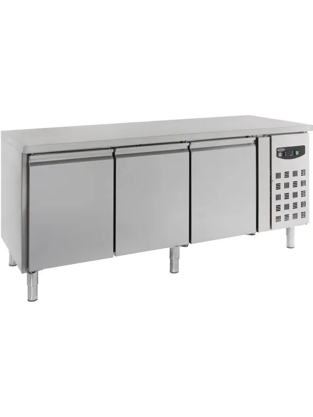 Combisteel Bakkerij Koelwerkbank - STANDARD LINE - 635L - 3 Deuren EN600x400 - +2°C/+8°C - Geforceerd - 2020x800x850mm RVS