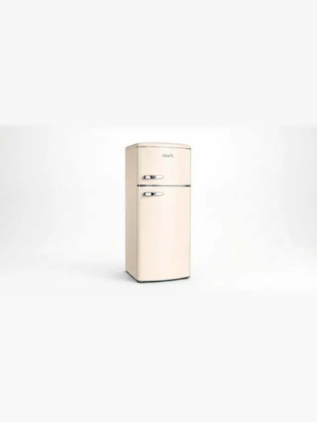 dmdk DKC2 vrijstaande retro koelkast met vriesvak creme 146 CM hoog - 5 jaar garantie