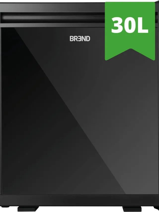 BREND Mini Koelkast Vrijstaand 30 Liter – Tafelmodel Fridge met Instelbare Temperatuur – Minibar met Verstelbare Deurrichting – Zwart - BREND BR-2225