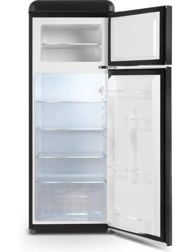 Schneider Retro Koelkast 2 deuren - SCDD208VB - Black Matt