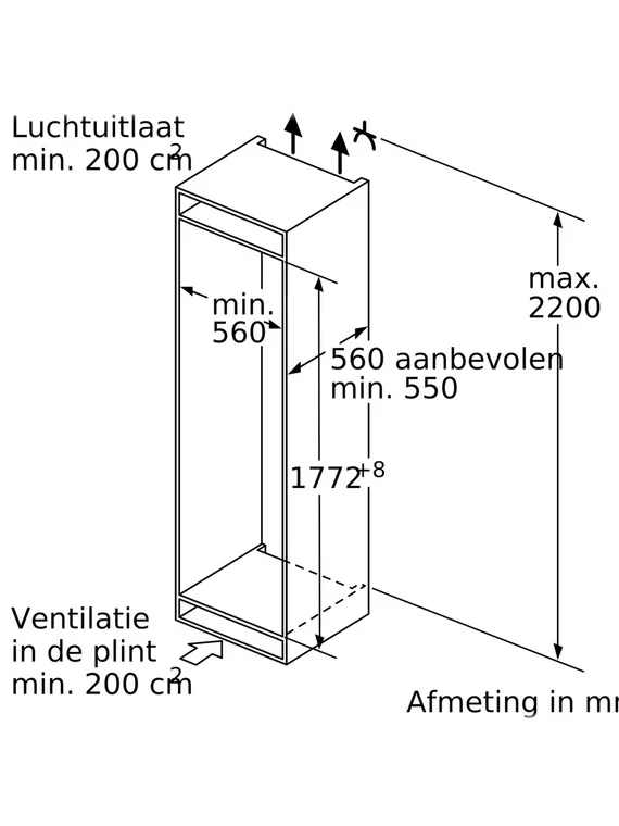 Siemens Inbouw diepvries GI81NACE0 iQ500 No-frost 177 cm, foto 2