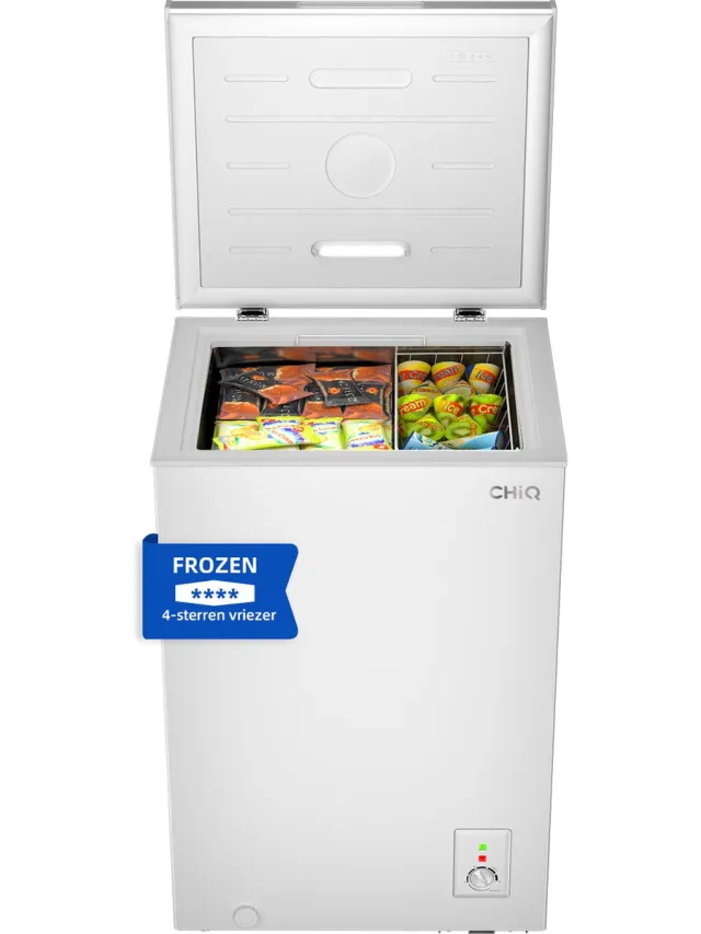 chiq FCF98DE - Vrieskist - 99 Liter - 39dB - Energielabel E - Wit - 12 jaar garantie op de compressor