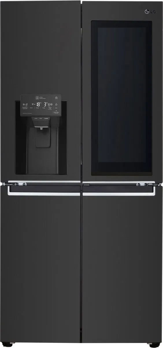 Lg GMX844MCKV Amerikaanse koelkast, 508 liter, smal mat zwart