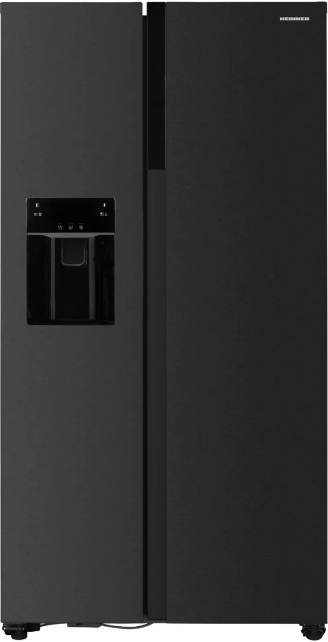 Heinner HSBS-HM513NFIMDXE++ Amerikaanse Side-by-Side Koelkast – 513 L – No Frost – Water- en ijsdispenser – ECO-functie – Inox Antraciet – 5 Jaar Garantie