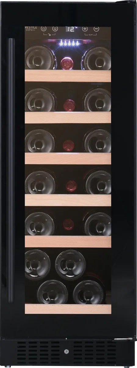 Temptech PRESX30SB onderbouw wijnkoelkast - 19 flessen - 1 zone Multicolor