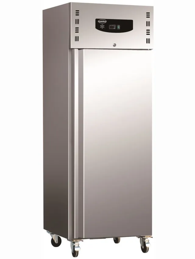 Combisteel Koelkast - 630L 2/1 GN - RVS - +2°C/+8°C - Statisch + Ventilator - Wielen - 680x810x2010mm - Horeca Koelkast Grijs