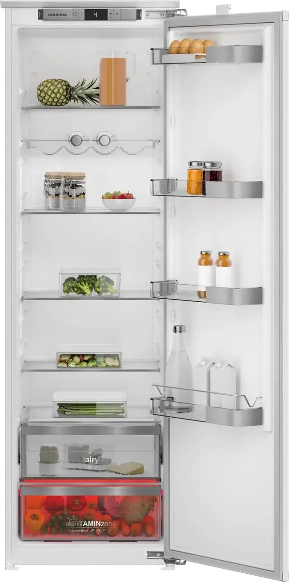 Grundig GSMI25740FN inbouw koelkast 309 L - E Energie - Deur op Deur