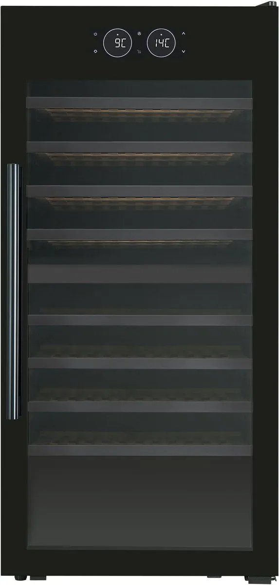 Le Chai LBN1050F - Vrijstaande Wijnklimaatkast 2 Temperaturen - 105 Flessen - Schuiflades - 38 dB - Alarm Zwart