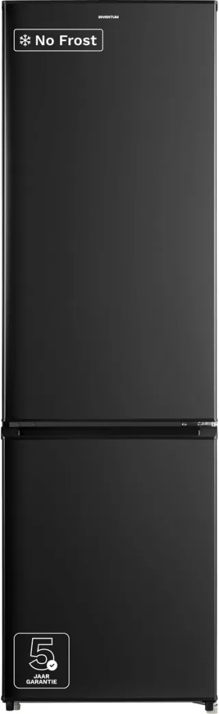 Inventum KV1808B No Frost energiezuinige koel-vriescombinatie - 180 cm hoog - 270 liter - Superkoelen - Supervriezen - Energielabel D - Vrijstaand - Zwart