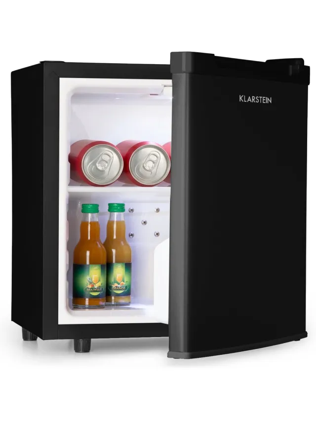 Klarstein Koelkast Silent Cool 30l Arctic Fox koeling 23 dB(A) - Mini-Koelkast - 30L - voor Kantoor - Stil - voor Partykelder - Compact Geruisloos - Compact Koelkast Vrijstaande Koelkast Kleine Koelkast Fridge - voor Singles voor Studentenkamer Zwart