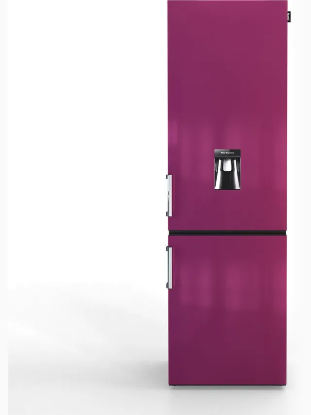 Nunki Large H2O – Koel-vriescombinatie – Waterdispenser – E-klasse – 268 liter – Front Fun Purple Gloss Metallic Speels Paars