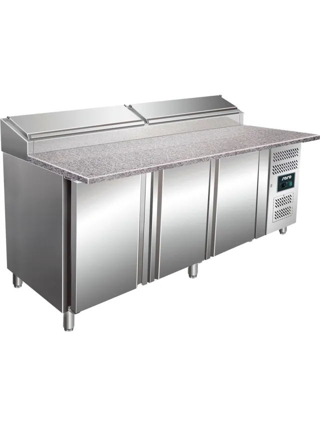 Saro Voorbereidingstafel, werkblad graniet - 1/3 GN Model SH 2000 Grijs