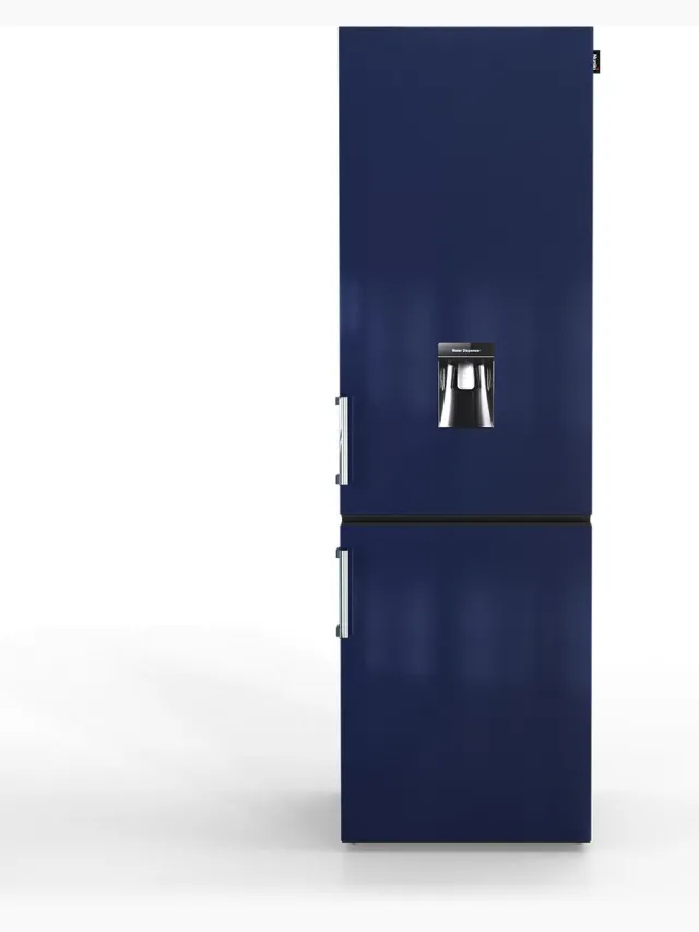 Nunki Large H2O – Koel-vriescombinatie – Waterdispenser – E-klasse – 268 liter – Magnetic Burst Gloss Metallic Magnetisch Blauw