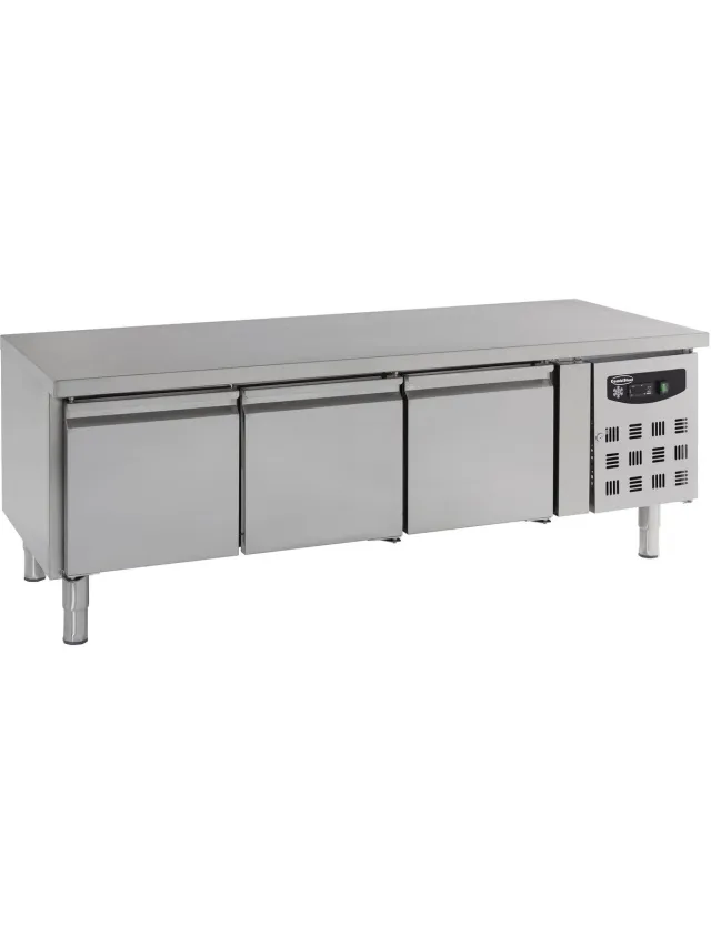 Combisteel Koelwerkbank - Laag Model - 300L - 3 Deuren 1/1 GN - +2°C/+8°C - Geforceerd - 0.34kW - 1795x700x650mm Grijs