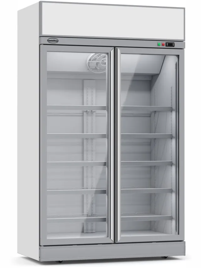 Combisteel Koelkast - 1000L - Wit - 0°C/+10°C - Geforceerd - 2 Klapdeuren - Wielen - 1235x710x2092mm - Horeca Koelkast