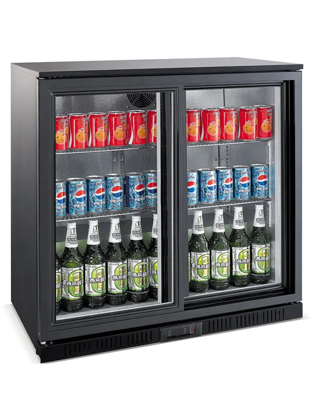 Combisteel Barkoelkast - 208L - Zwart - Schuifdeuren - Statisch + Ventilator - 900x520x900mm - Horeca Koelkast