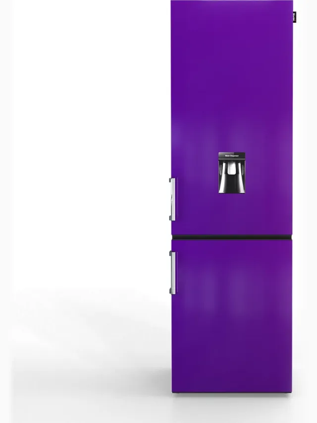 Nunki Large H2O – Koel-vriescombinatie – Waterdispenser – E-klasse – 268 liter – Front Plum Explosion Gloss Pruimen Paars