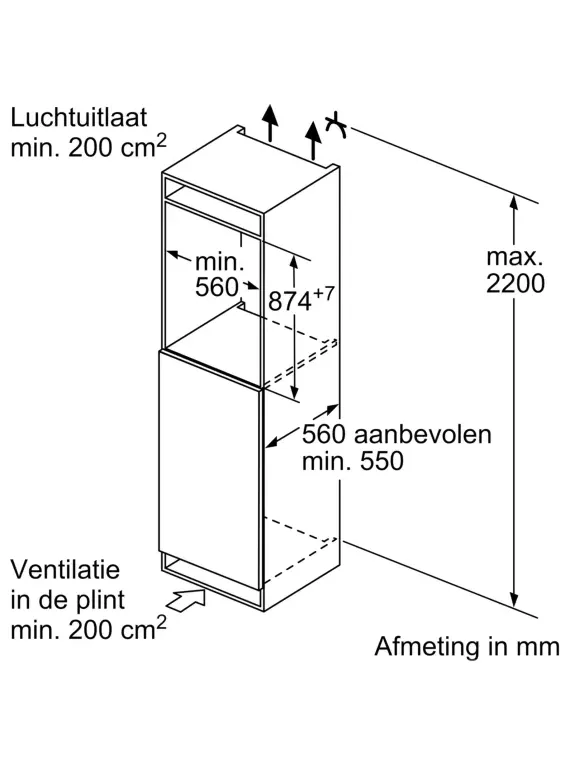 Siemens KI21RADD1 Inbouw koelkast zonder vriesvak wit, foto 4