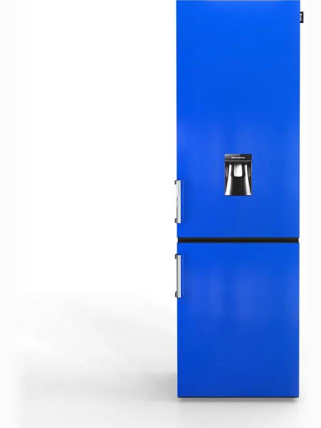 Nunki Large H2O – Koel-vriescombinatie – Waterdispenser – E-klasse – 268 liter – Blue Fire Gloss Fel Blauw