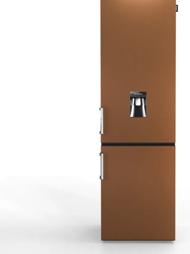 Nunki Large H2O – Koel-vriescombinatie – Waterdispenser – E-klasse – 268 liter – Brown Matte Metallic Bruin