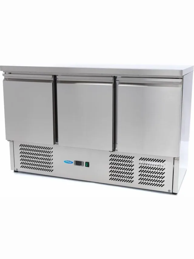 Maxima Koelwerkbank - 400 L - 137 cm - 3 Deuren Stainless Steel