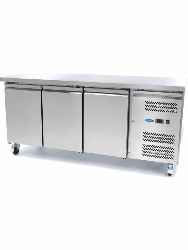 Maxima Koelwerkbank - 465 L - 180 cm - 3 Deuren Stainless Steel