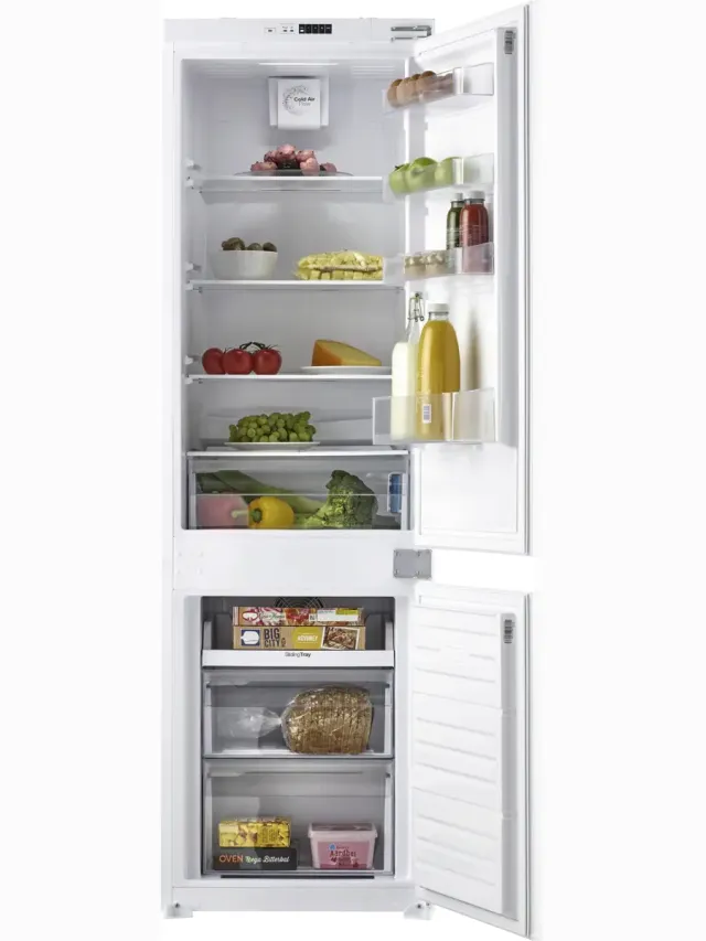 Inventum IKV1788S 178 cm energiezuinige No Frost inbouw koel-vriescombinatie - Koelkast met vriesvak - Stil - Superkoelen - Vershoudlade - 243 liter - Sleepdeur - Wit